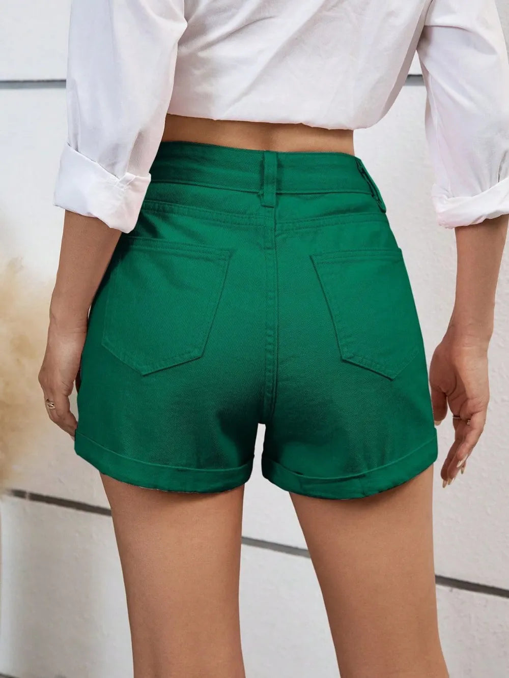 High Waist Denim Shorts - Korvel
