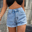 High Waist Denim Shorts - Korvel
