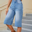 Premium High Waist Denim Shorts with Pockets