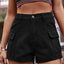 Shorts en denim taille haute premium avec poches