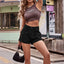 Shorts en denim taille haute premium avec poches