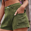 Shorts en denim taille haute premium avec poches