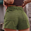 Shorts en denim taille haute premium avec poches