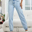 Jeans taille haute premium avec poches fonctionnelles
