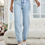 Jeans taille haute premium avec poches fonctionnelles
