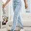 Jeans taille haute premium avec poches fonctionnelles