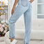 Jeans taille haute premium avec poches fonctionnelles