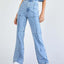 Jeans Rectos de Cintura Alta con Bolsillos