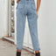 High Waist Straight Leg Jeans - Korvel