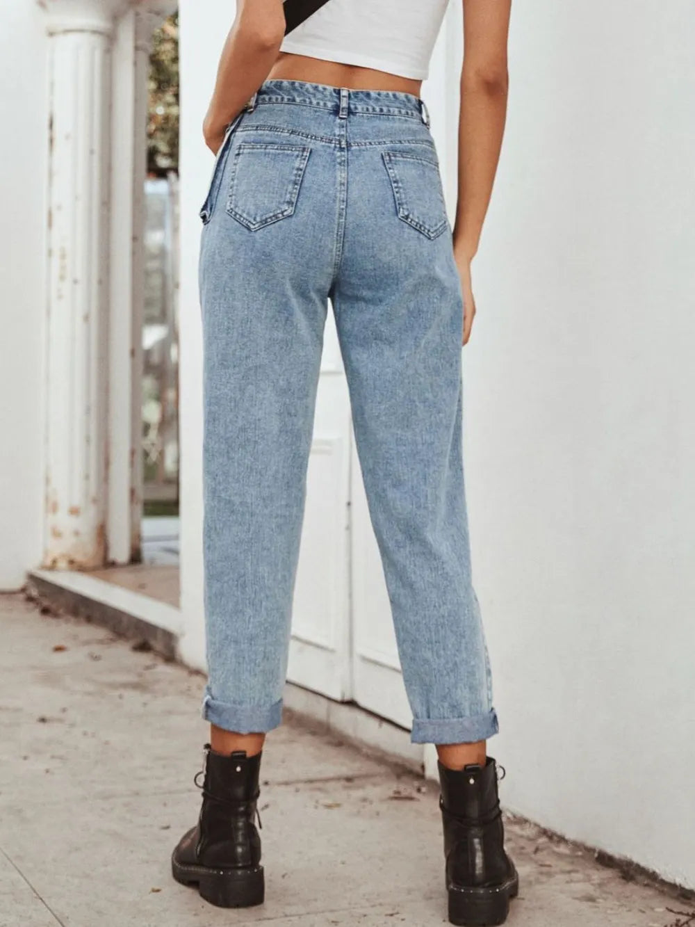 High Waist Straight Leg Jeans - Korvel