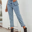 High Waist Straight Leg Jeans - Korvel