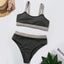 Ensemble de bikini deux pièces taille haute pour femmes