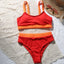 Ensemble de bikini deux pièces taille haute pour femmes
