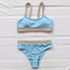 Ensemble de bikini deux pièces taille haute pour femmes