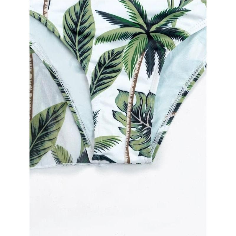 Chic High-Waist Floral Bikini Set - 3-Piece Summer Swimwear for Women - Korvel