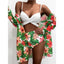 Chic High-Waist Floral Bikini Set - 3-Piece Summer Swimwear for Women - Korvel