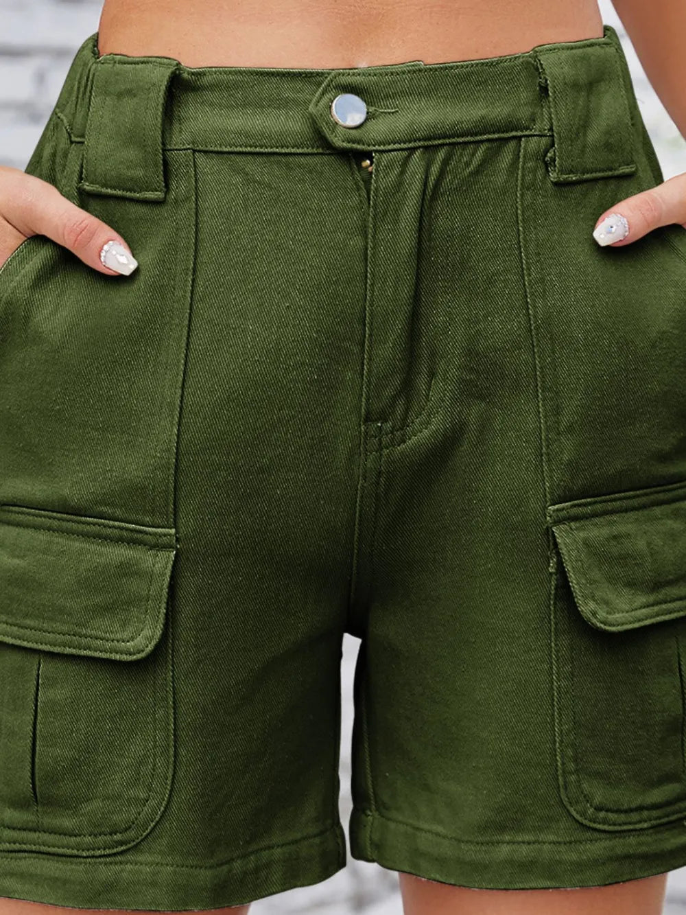 High Waist Washed Denim Shorts - Korvel