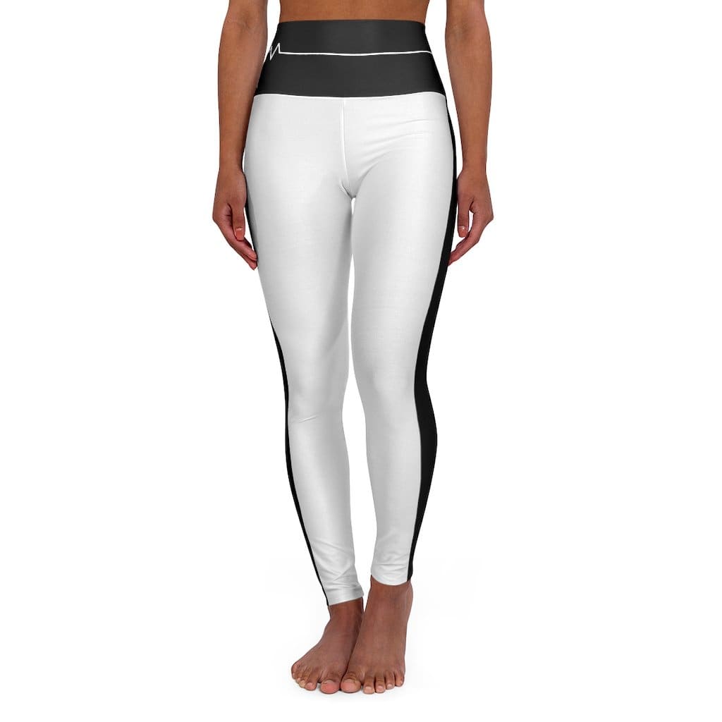 Leggings de Yoga de Cintura Alta - Blanco y Negro