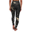 Pantalones de Yoga de Cintura Alta - Diseño en Negro y Dorado