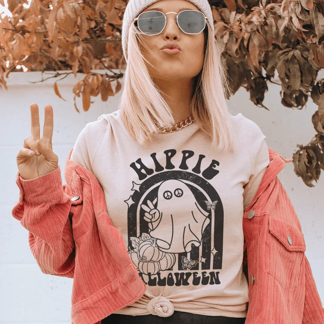 Camiseta hippie de Halloween