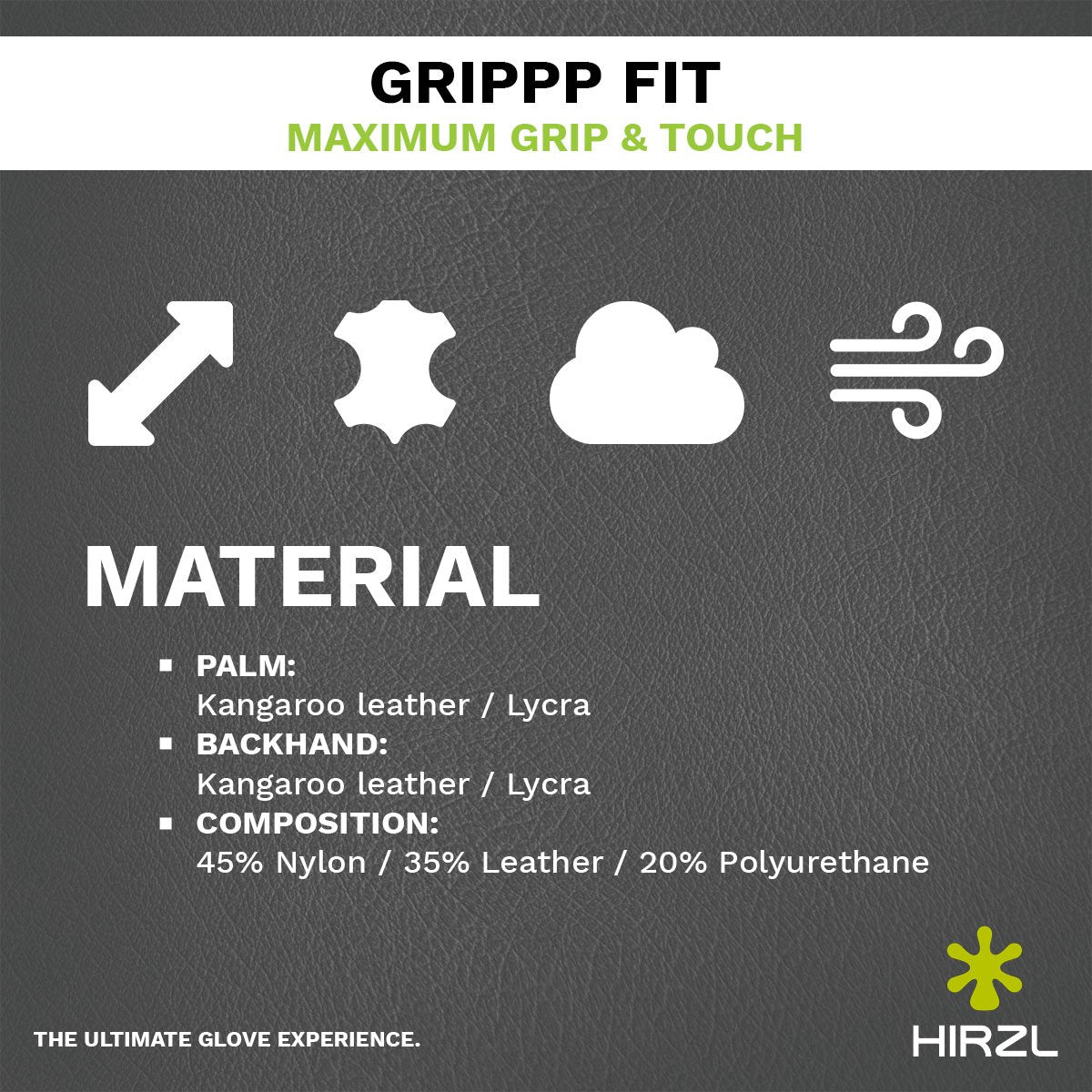 Guantes de Golf HIRZL Grippp Fit - Blanco/Negro