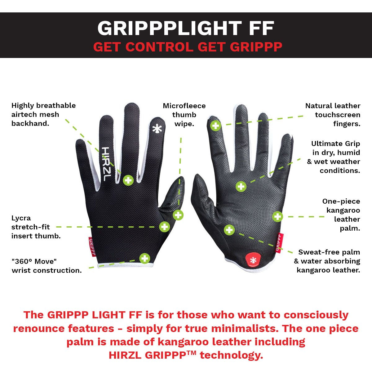 HIRZL GRIPPP LIGHT FF Bike Gloves
