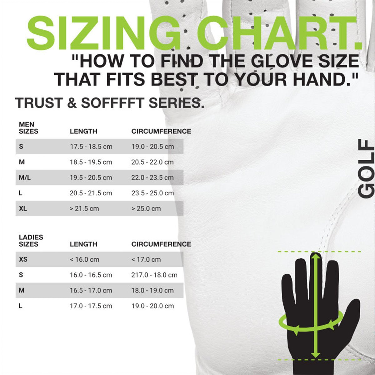 HIRZL Trust Hybrid - Golf Gloves - White / Black - Korvel