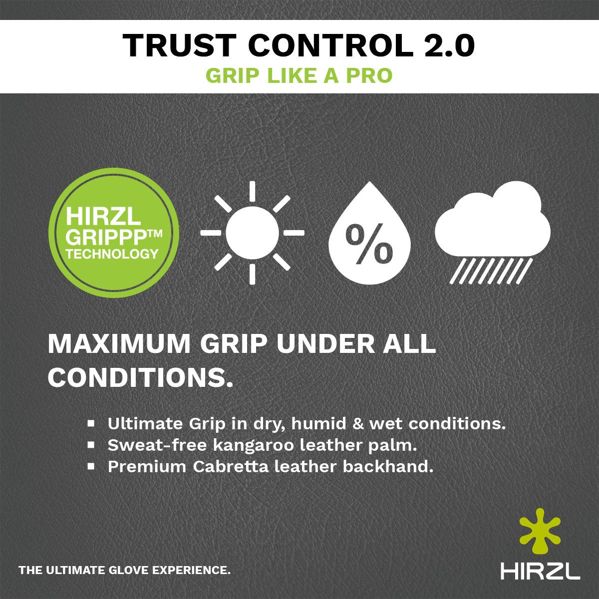 HIRZL Trust Control 2.0 - Golf Gloves - White / Black - Korvel