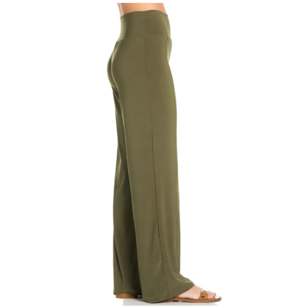 Extra Comfy Cute Palazzo Pants - Olive