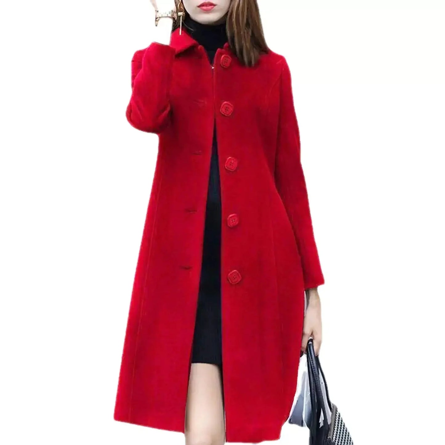 Mid Length Elegant Winter Coat for Men