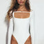 Elegant Square-Cut Lace-Up Jumpsuit