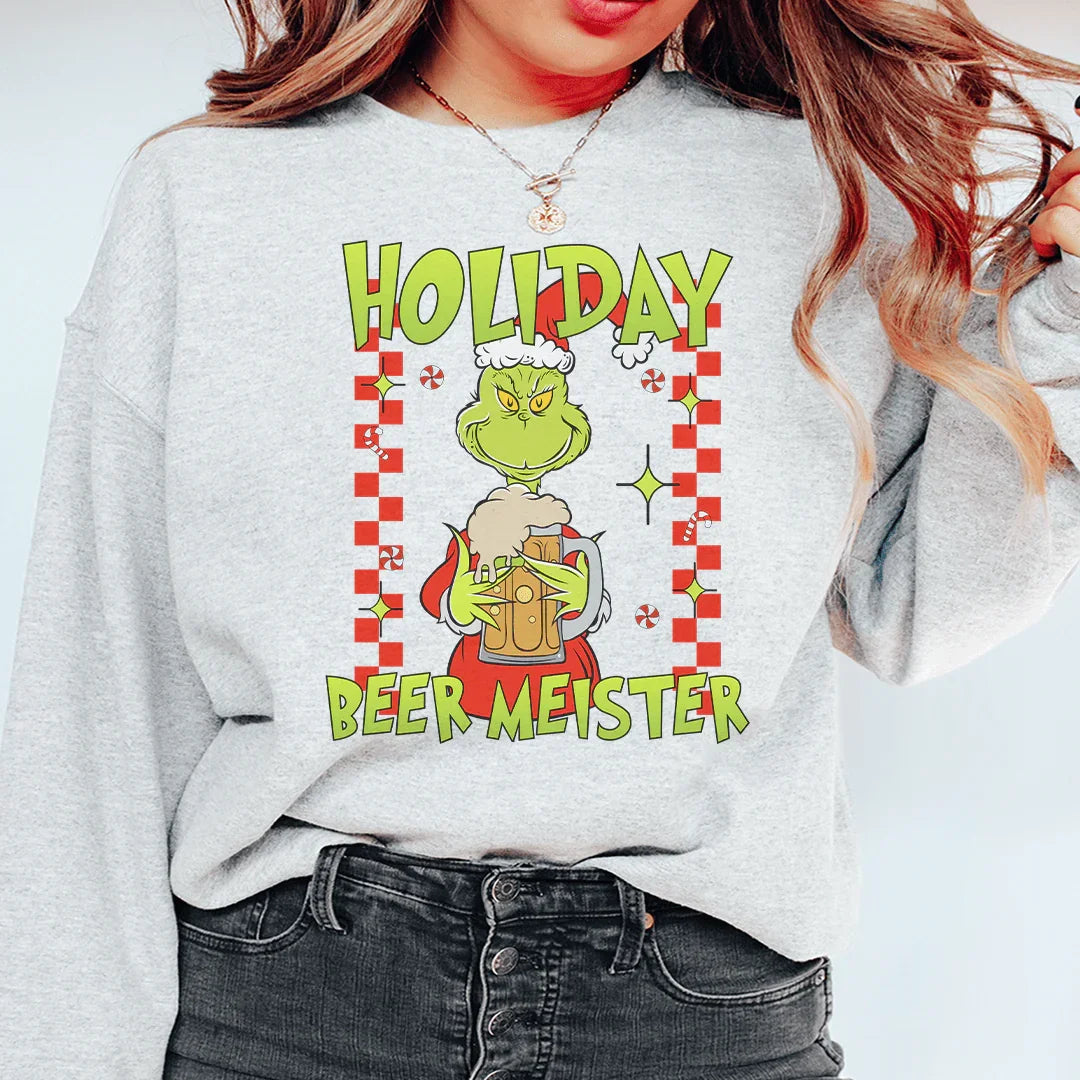 Festive Beer Meister Sweatshirt for Holiday Cheer - Korvel