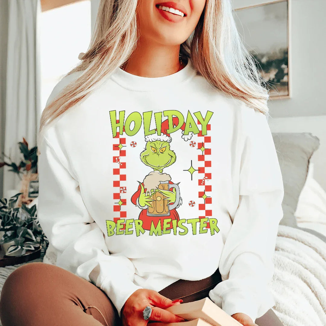 Festive Beer Meister Sweatshirt for Holiday Cheer - Korvel