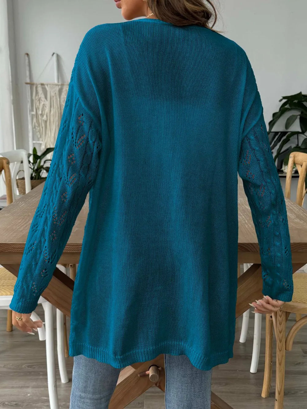 Hollow woven sweater without buttons air-conditioned sweater casual jacket - Korvel