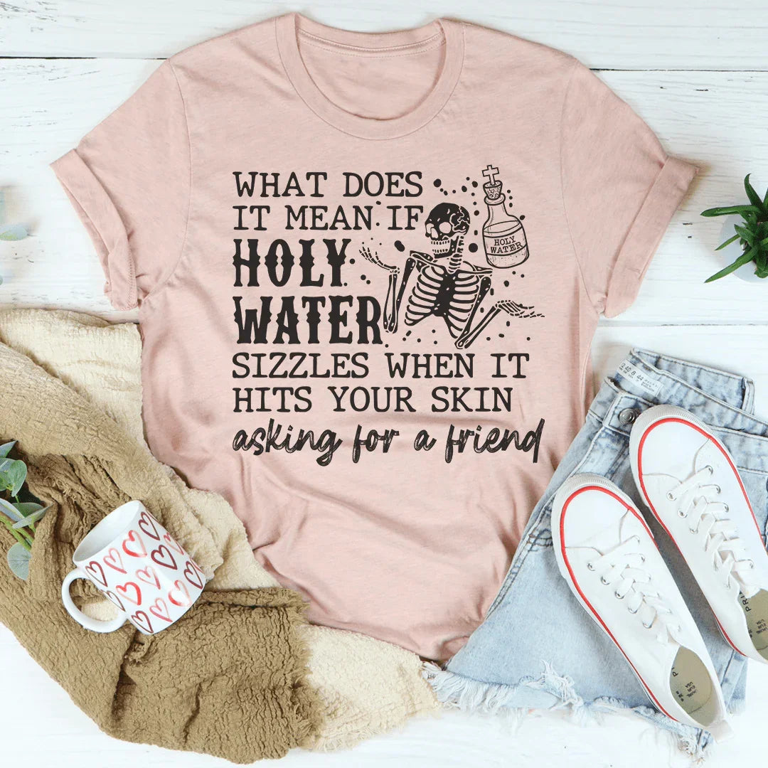 Camiseta de calavera de agua bendita