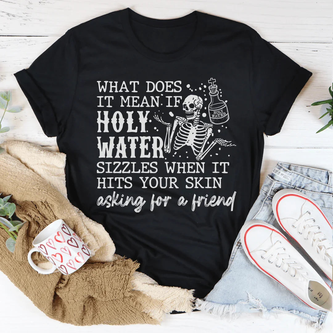 Camiseta de calavera de agua bendita