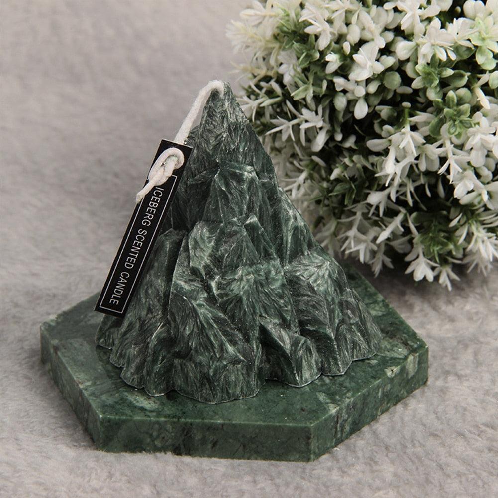 Bougies aromatiques en forme d'iceberg 3D pour la décoration intérieure