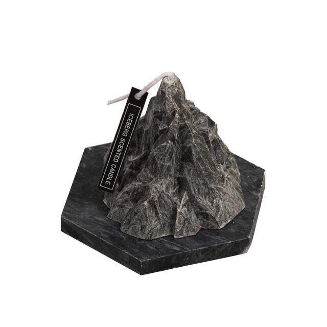 Bougies aromatiques en forme d'iceberg 3D pour la décoration intérieure