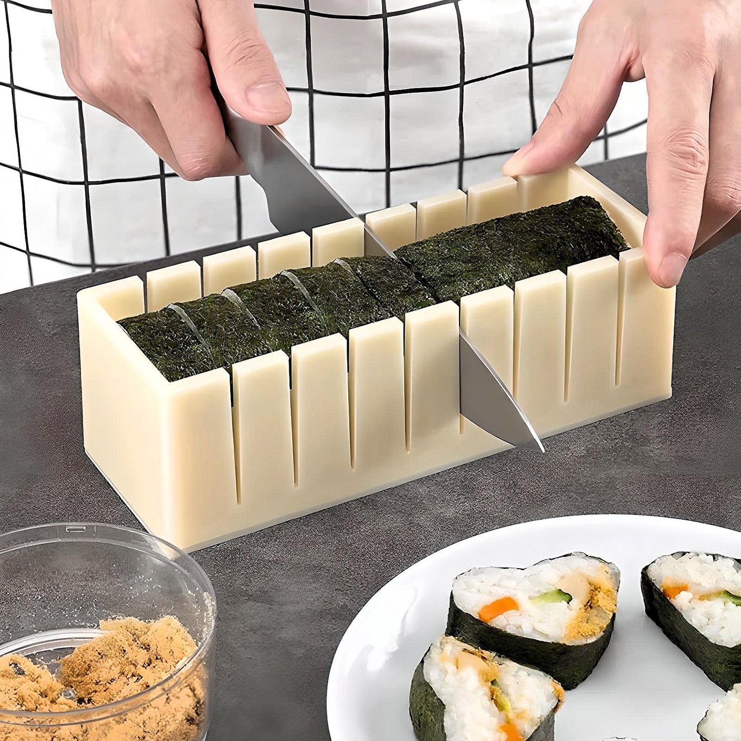 Fabricante de Sushi en Casa - Set de Moldes para Sushi de 8 Piezas