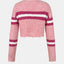 Contrasting Color Striped Hooded Sweater for Women