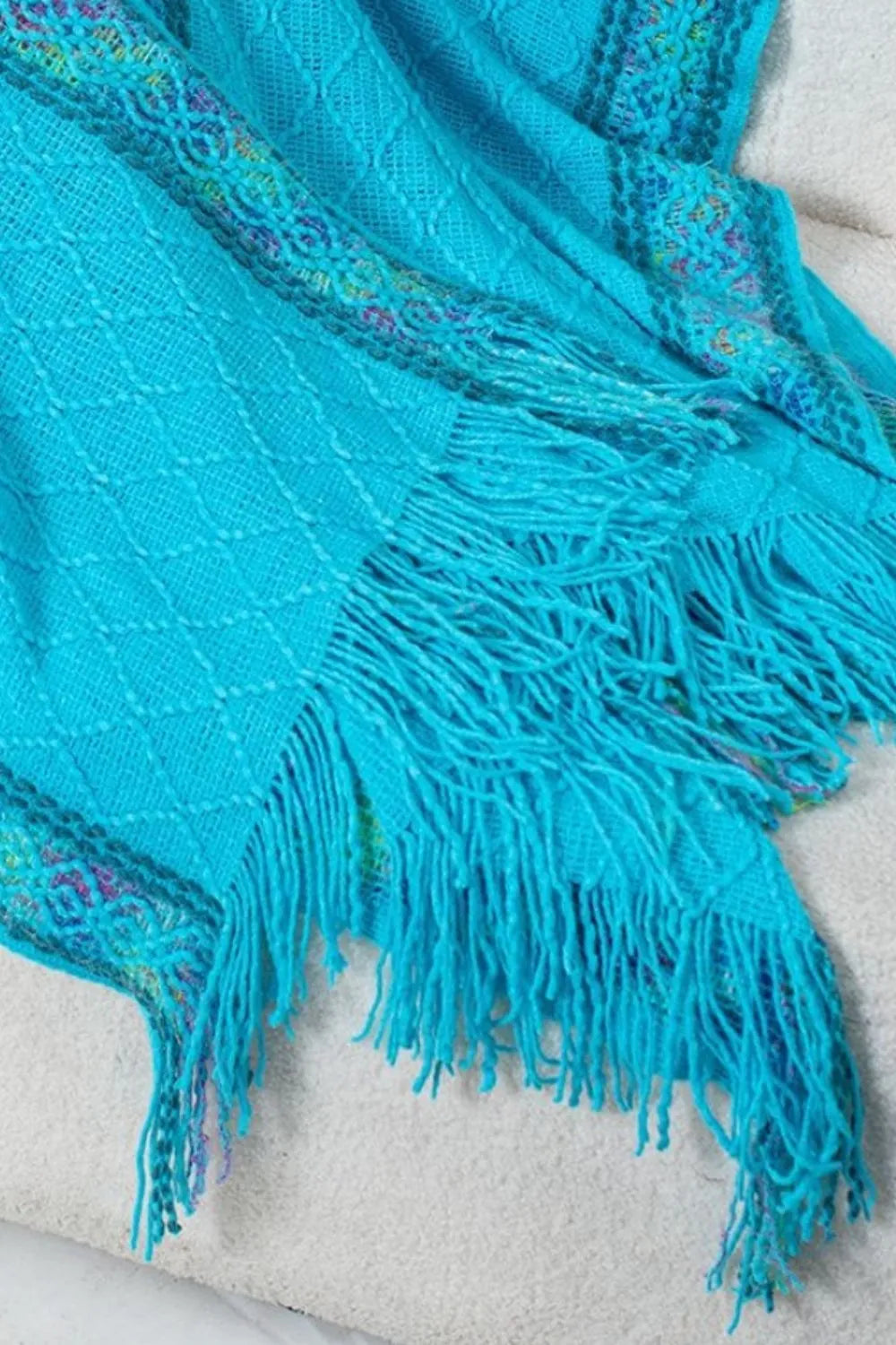 Hooded Tassel Cloak Sweater Shawl for Women