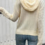 Cardigan à capuche en tricot avec fleurs torsadées de couleur unie