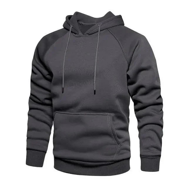 Sudadera de Color Sólido Premium para Hombre - Estilosa y Cómoda