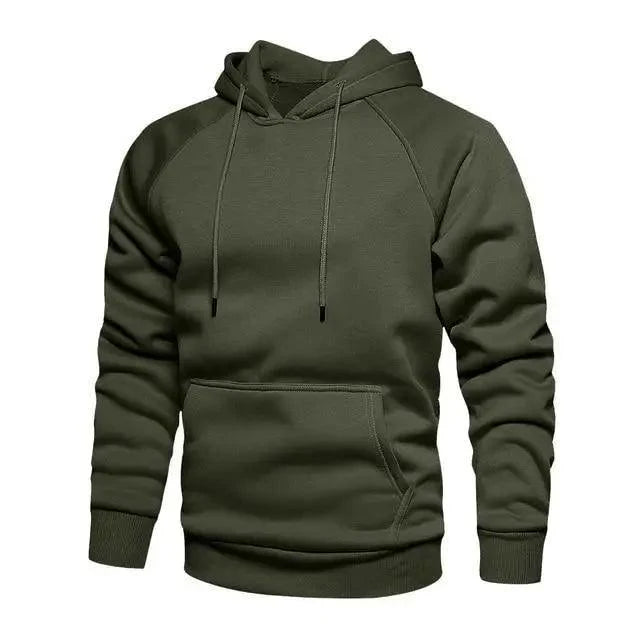 Sudadera de Color Sólido Premium para Hombre - Estilosa y Cómoda