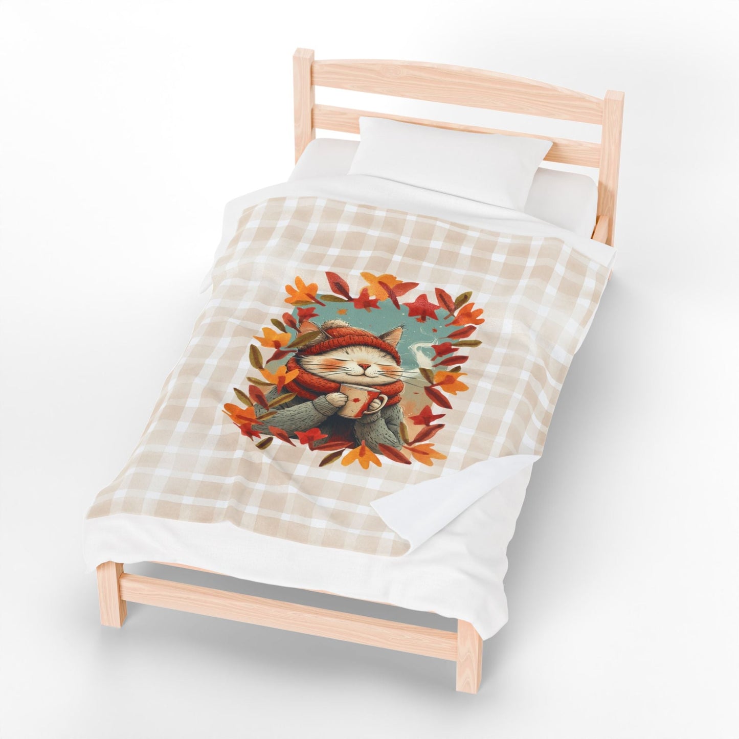 Couverture Velours Chaud Chocolat Chat pour un Confort Douillet
