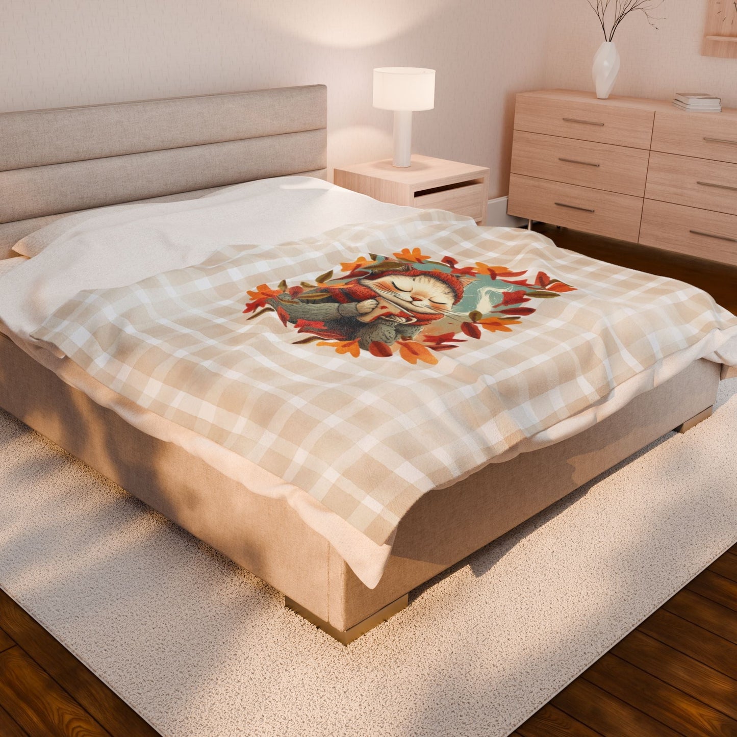 Couverture Velours Chaud Chocolat Chat pour un Confort Douillet