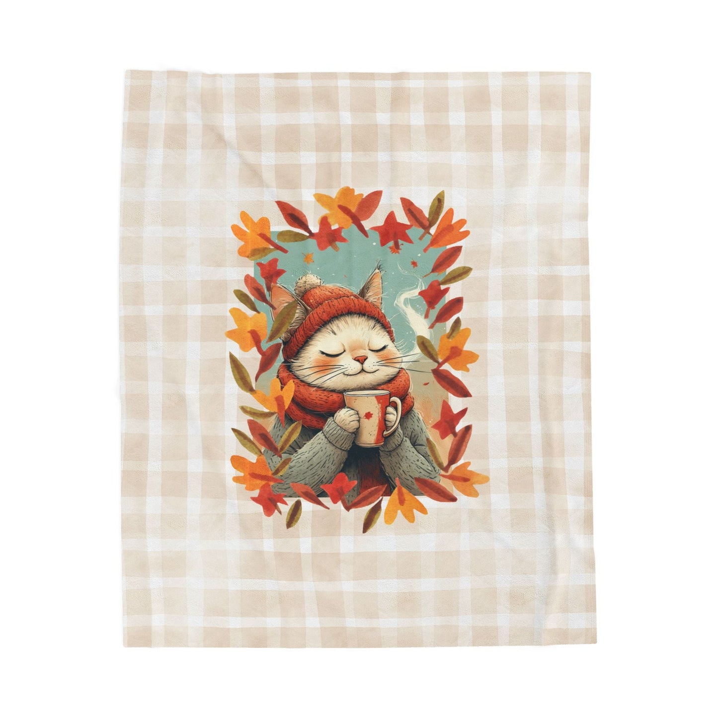 Couverture Velours Chaud Chocolat Chat pour un Confort Douillet