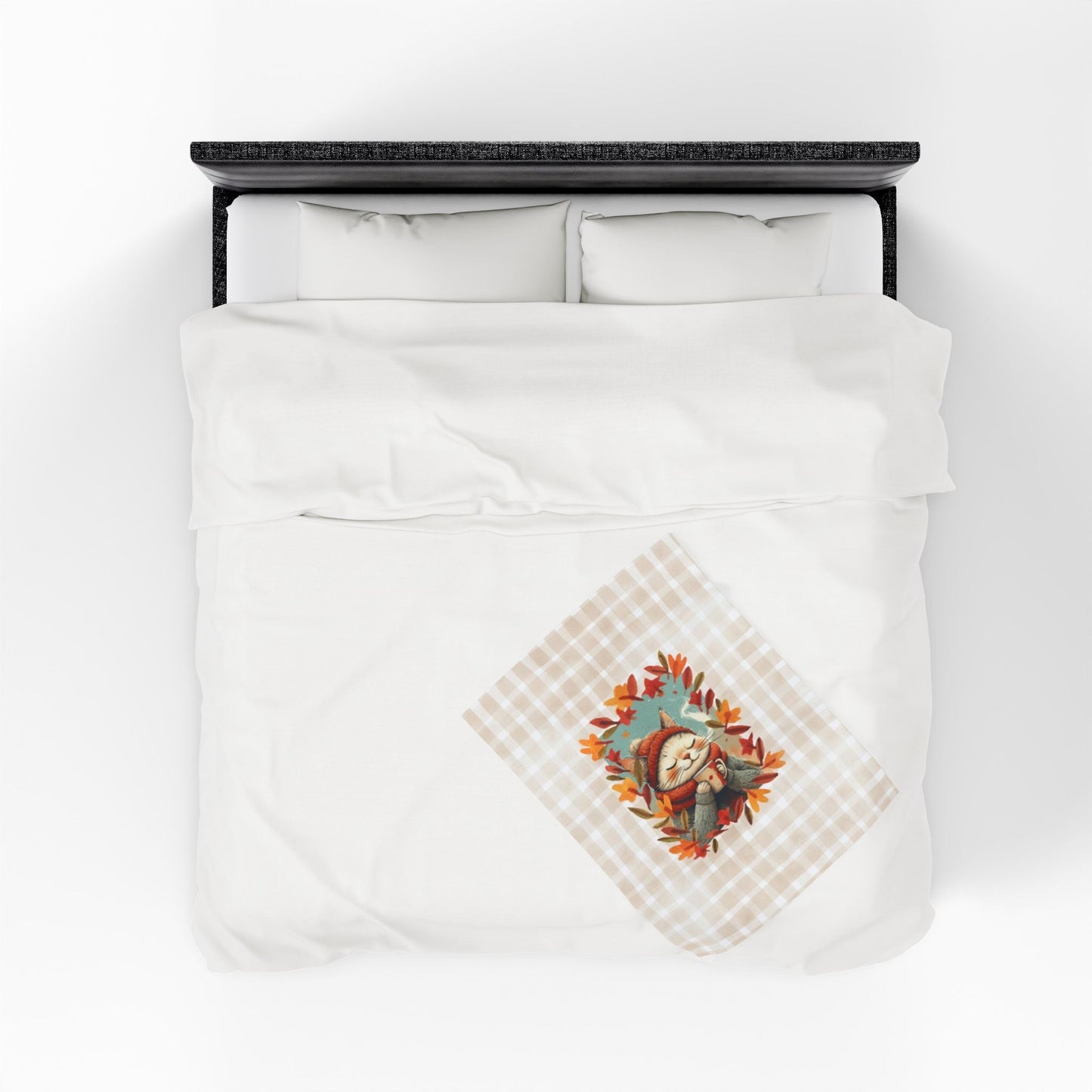 Couverture Velours Chaud Chocolat Chat pour un Confort Douillet
