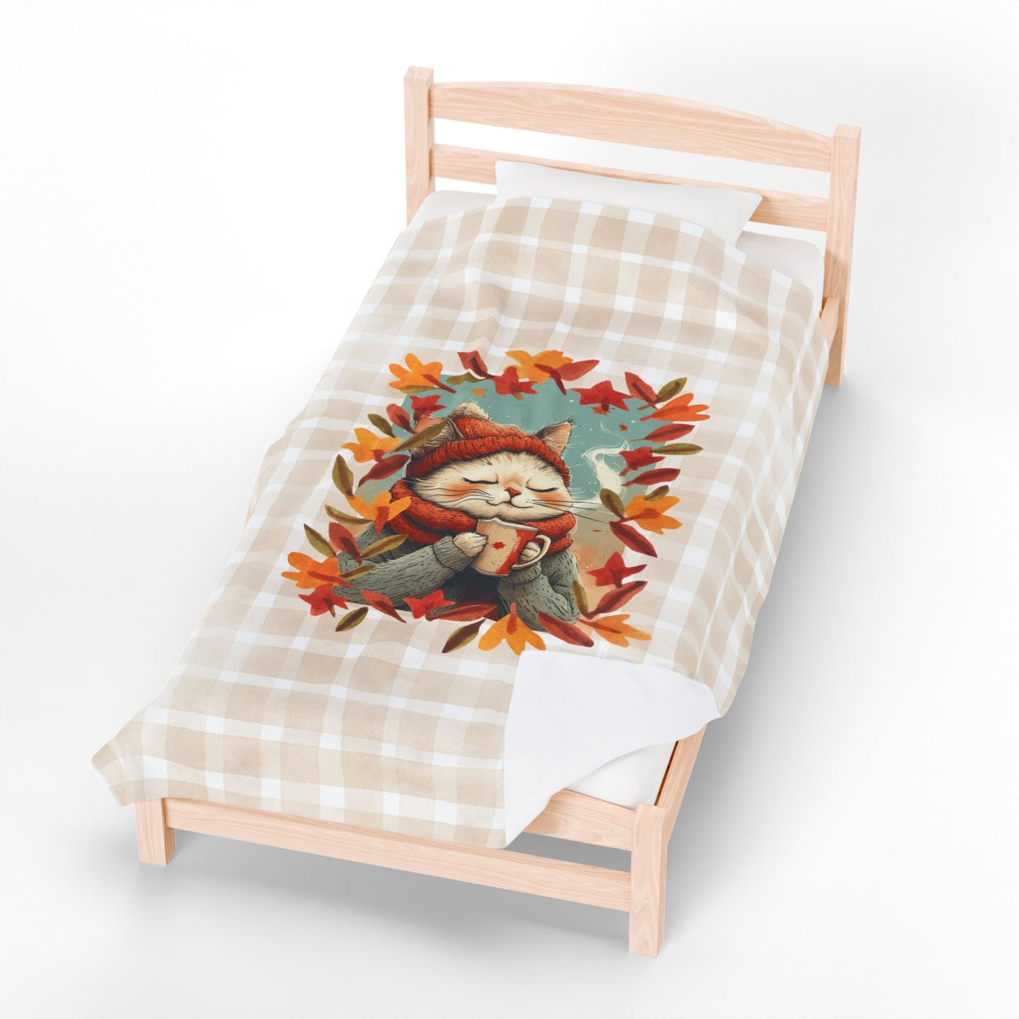 Couverture Velours Chaud Chocolat Chat pour un Confort Douillet