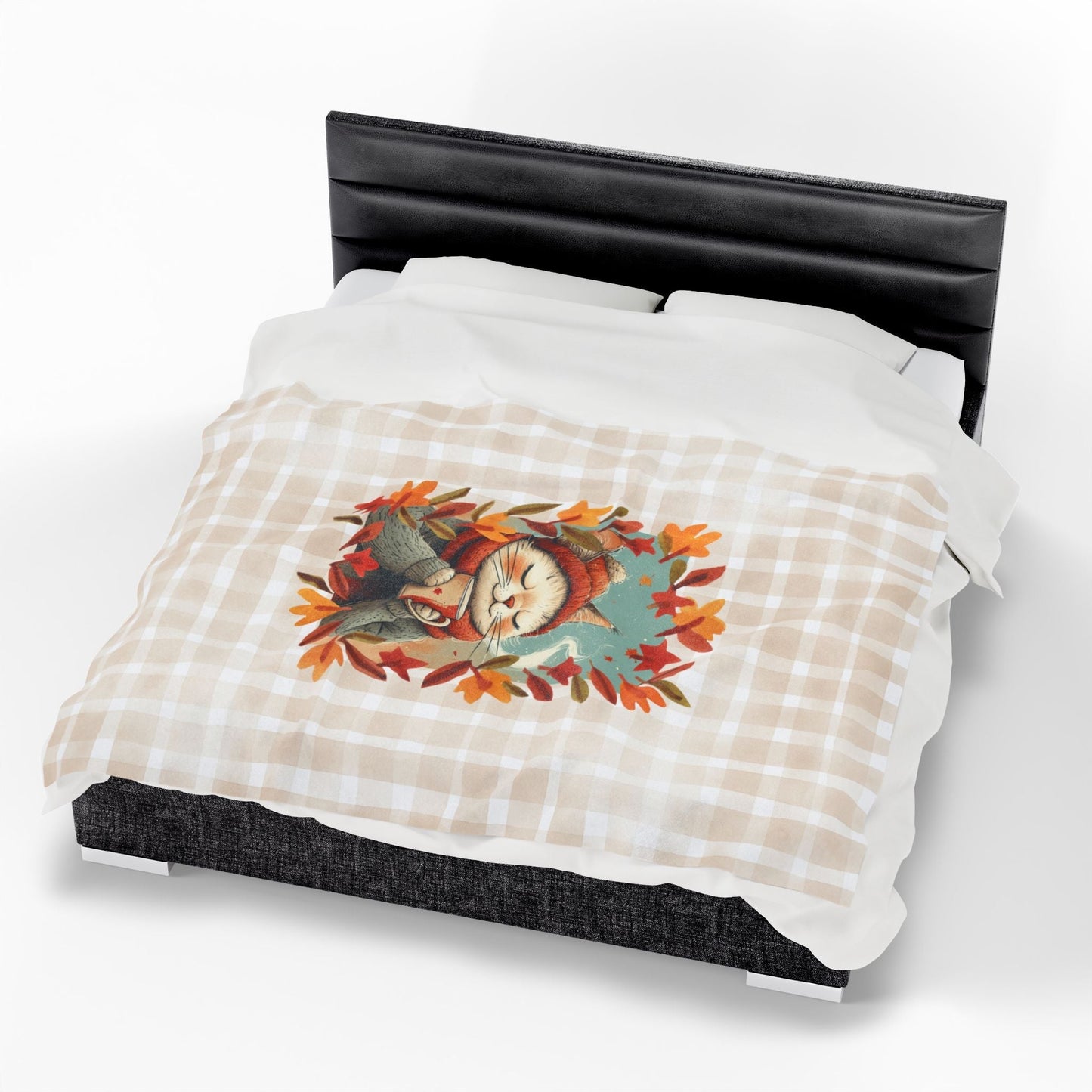 Couverture Velours Chaud Chocolat Chat pour un Confort Douillet